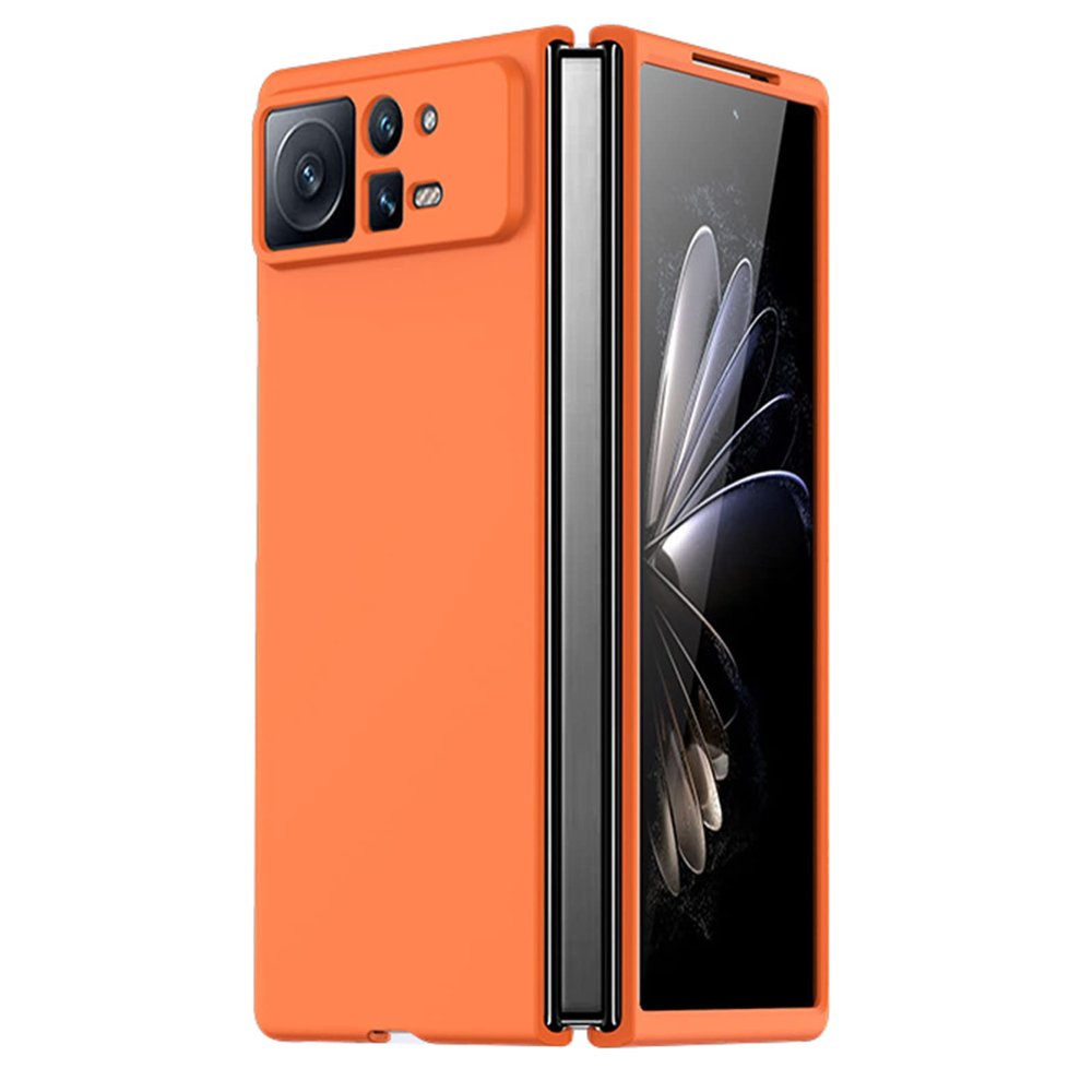 DENSUL Case for Xiaomi Mix Fold2, Nano-Plated Coating Back Case Lens Protection,Ultra Thin PC All-Inclusive Folding Shockproof Dustproof Cover,Orange