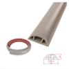 3.28ft Self Adhesive Wire Hider Cable Protector, Over Floor Cord Cover, PVC Cable Raceway Wire Organizer To Protect Wires, Cable Cover For Home Garage Office Outdoor Settings Warehouse, Paintable ( Co view 2