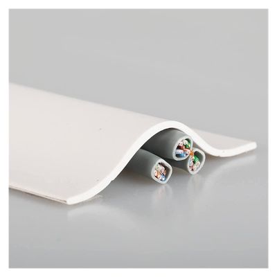 3 Meter Floor Cable Bridge Self-Adhesive Cable Duct Floor Flat Floor Cable Protection, Floor Cable Duct Floor Cable Cover, Wire Cover, Floor Cable Duct, Protects Cables and Prevents Trip Hazards (Col
