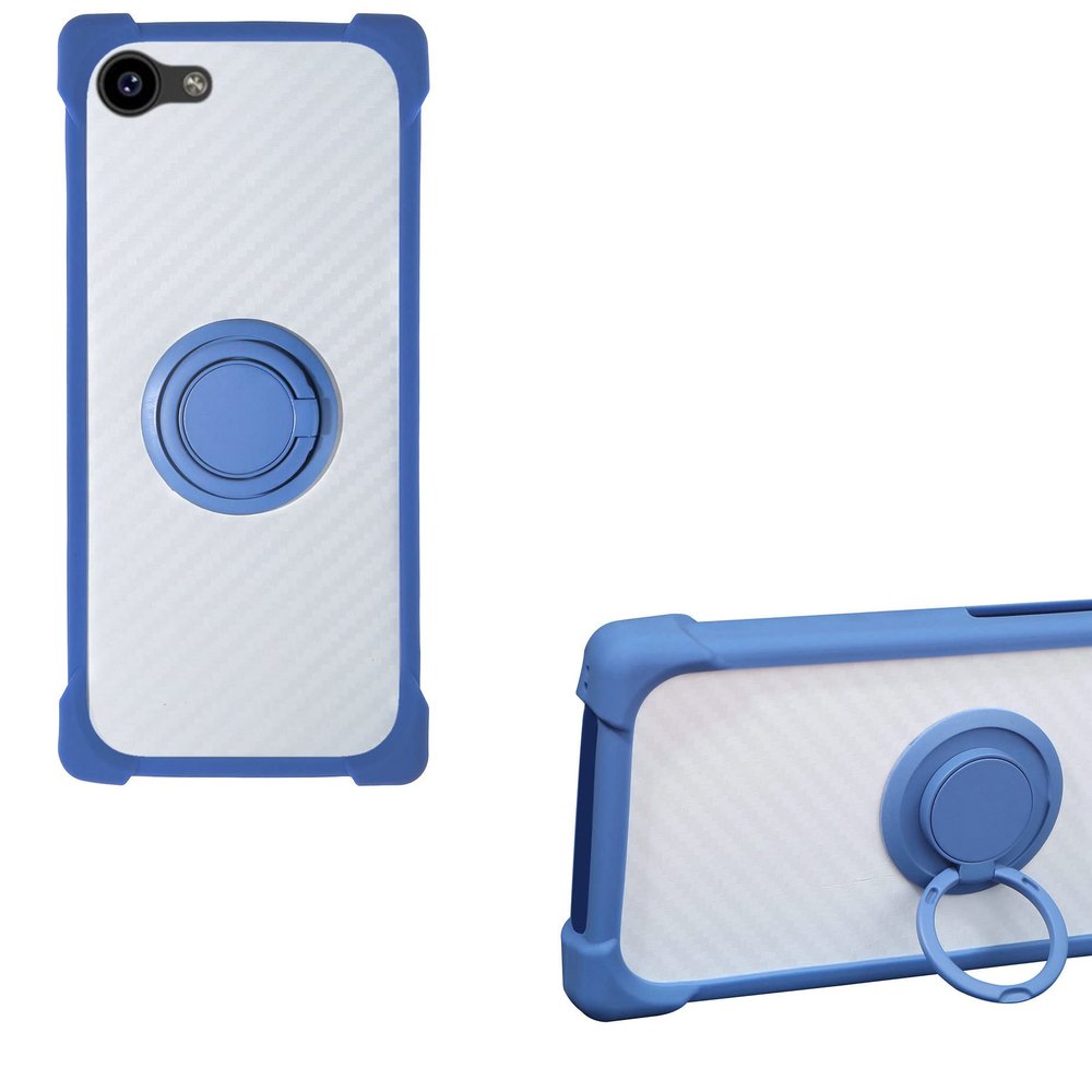 Case for Orange Sanza Touch Case Compatible with Orange Sanza Touch Phone Case PC backplane + Silicone Soft Frame Cover [360 Metal Ring, Magnetic Car Mount] CSKB-LAN