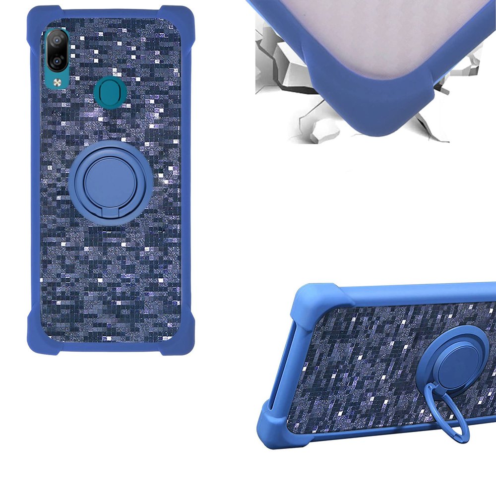 Case for Orange NEVa Play Case Compatible with Orange NEVa Play Phone Case PC backplane + Silicone Soft Frame Cover [360 Metal Ring, Magnetic Car Mount] TZZH-LAN