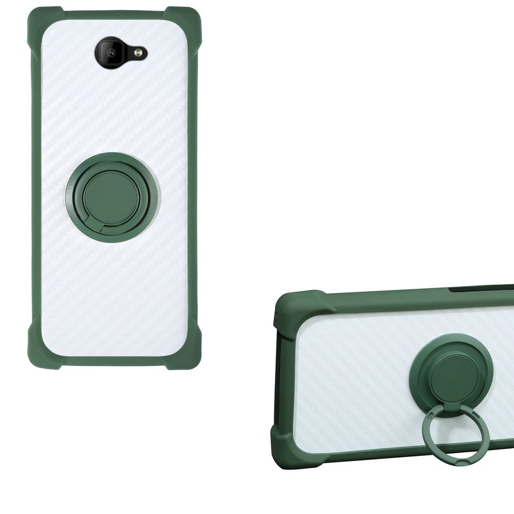 Case for Spc Apolo Case Compatible with Spc Apolo Phone Case PC backplane + Silicone Soft Frame Cover [360 Metal Ring, Magnetic Car Mount] CSKB-LV