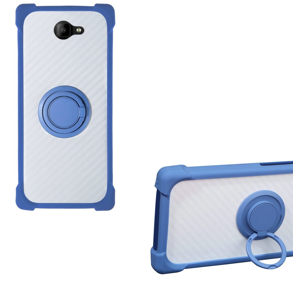 Case for Spc Apolo Case Compatible with Spc Apolo Phone Case PC backplane + Silicone Soft Frame Cover [360 Metal Ring, Magnetic Car Mount] CSKB-LAN