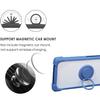 Case for Spc Apolo Case Compatible with Spc Apolo Phone Case PC backplane + Silicone Soft Frame Cover [360 Metal Ring, Magnetic Car Mount] CSKB-LAN view 3