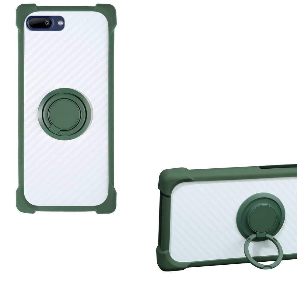 Case for Spc Gen Case Compatible with Spc Gen Phone Case PC backplane + Silicone Soft Frame Cover [360 Metal Ring, Magnetic Car Mount] CSKB-LV