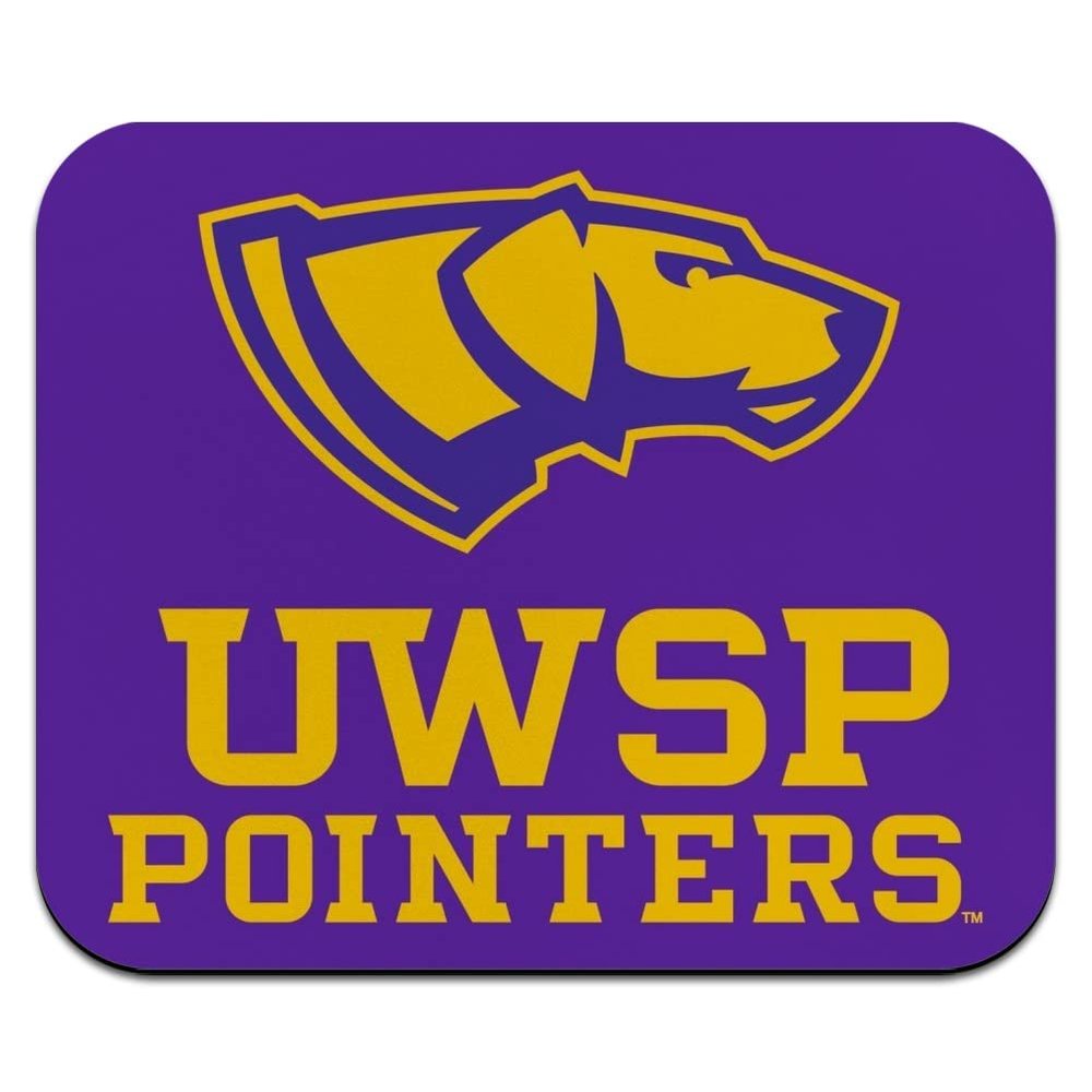 University of Wisconsin-Stevens Point Pointers Logo Low Profile Thin Mouse Pad Mousepad