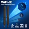Eightwood Tri-Band WiFi 6E Antenna 6GHz 5GHz 2.4GHz RP-SMA WiFi Antenna (2-Pack) for PC Computer PCIe Card Router USB Adapter Security IP Camera view 2