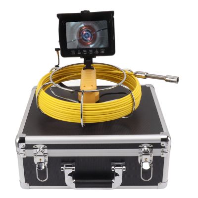 Fafeicy Pipe Camera 5in LCD Screen Sewer Camera, 8GB Memory Card, and 110 Degree View Angle for Plumbing and Pipeline Inspection (30m / 98.4ft)