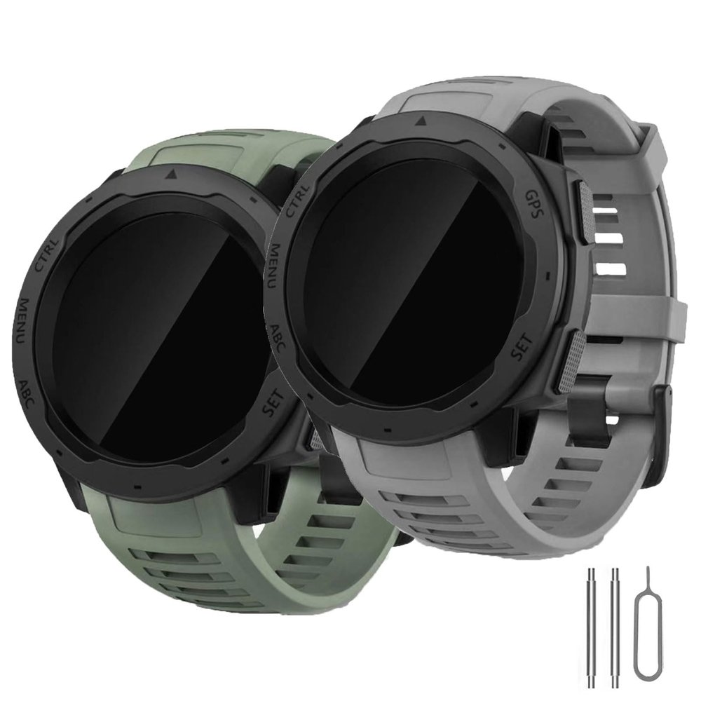 BaayCerrie for Garmin Instinct Watch Bands Replacement, Soft Silicone Strap Compatible with Garmin Instinct 2/ Solar/Tactical