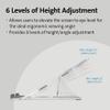 Kensington Easy Riser K50417WW Laptop Stand, Height-Adjustable and Foldable Aluminium Notebook Stand, for Screens up to 16 Inches, Ideal for Travel, Silver view 3