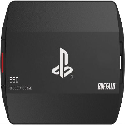 BUFFALO External SSD 4.0TB Officially Licensed Product, Compatible with PS 5 / PS 4 Consoles - USB3.2 Gen2 Type A and C - Portable Anti Shock IP55 Dust and Water Resistant SSD-PHO4.0U3B