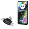 BoxWave Smart Gadget Compatible with Motorola Moto G82 - AllReader SD Card Reader, microSD Card Reader SD Compact USB - Jet Black view 1