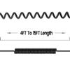 Spring Double Twisted Cable Extension Cord Replacement for AKG view 2