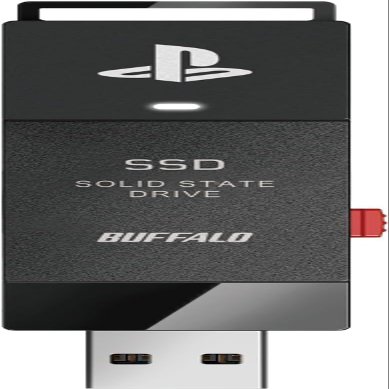 BUFFALO External SSD 1.0TB - Officially Licensed Product, Compatible with PS5 Consoles / PS4 Consoles - USB3.2 Gen2 Type A Compact Stick SSD-SAO1.0U3B