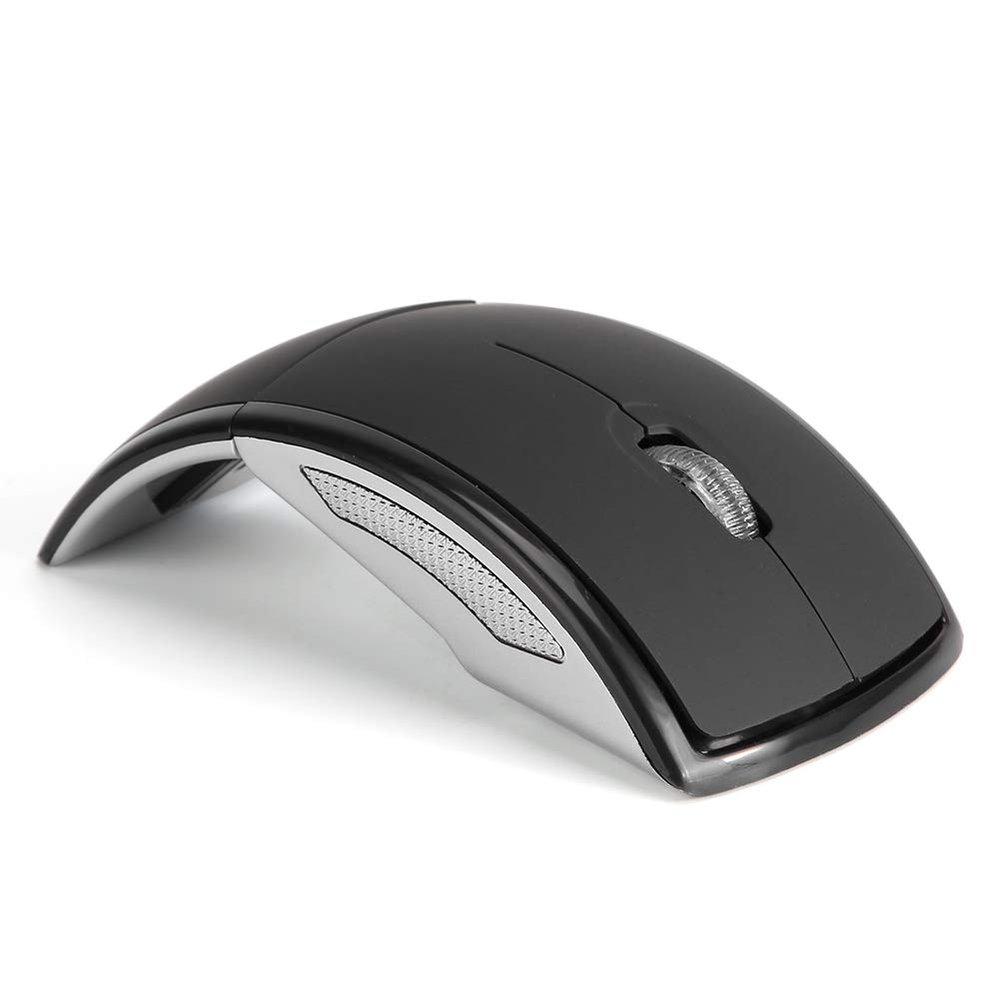 01 2.4G Foldable Ergonomic Arc Black with USB Receiver for Notebook