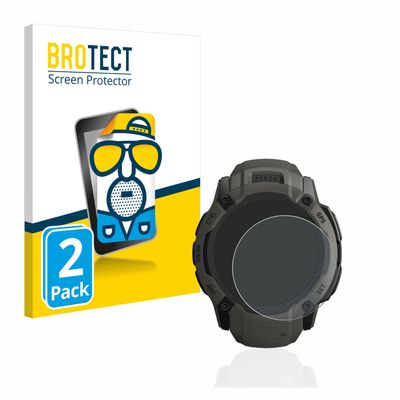 brotect 2-Pack Screen Protector Anti-Glare Compatible with Garmin Instinct 2X Solar Screen Protector Matte, Anti-Fingerprint Protection Film