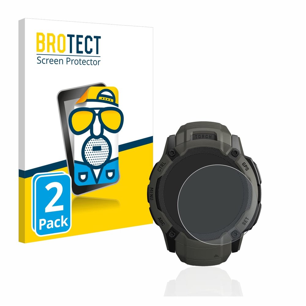 brotect 2-Pack Screen Protector Anti-Glare Compatible with Garmin Instinct 2X Solar Screen Protector Matte, Anti-Fingerprint Protection Film