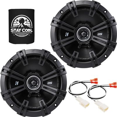 KICKER Speakers 6.5 inch for Toyota Camry (Sedan) 1992-2001 Upgrade Kit - Pair of DS Series with Harness, Coaxial 6 1/2 Car Audio Front Door Speaker DSC650, 43DSC6504