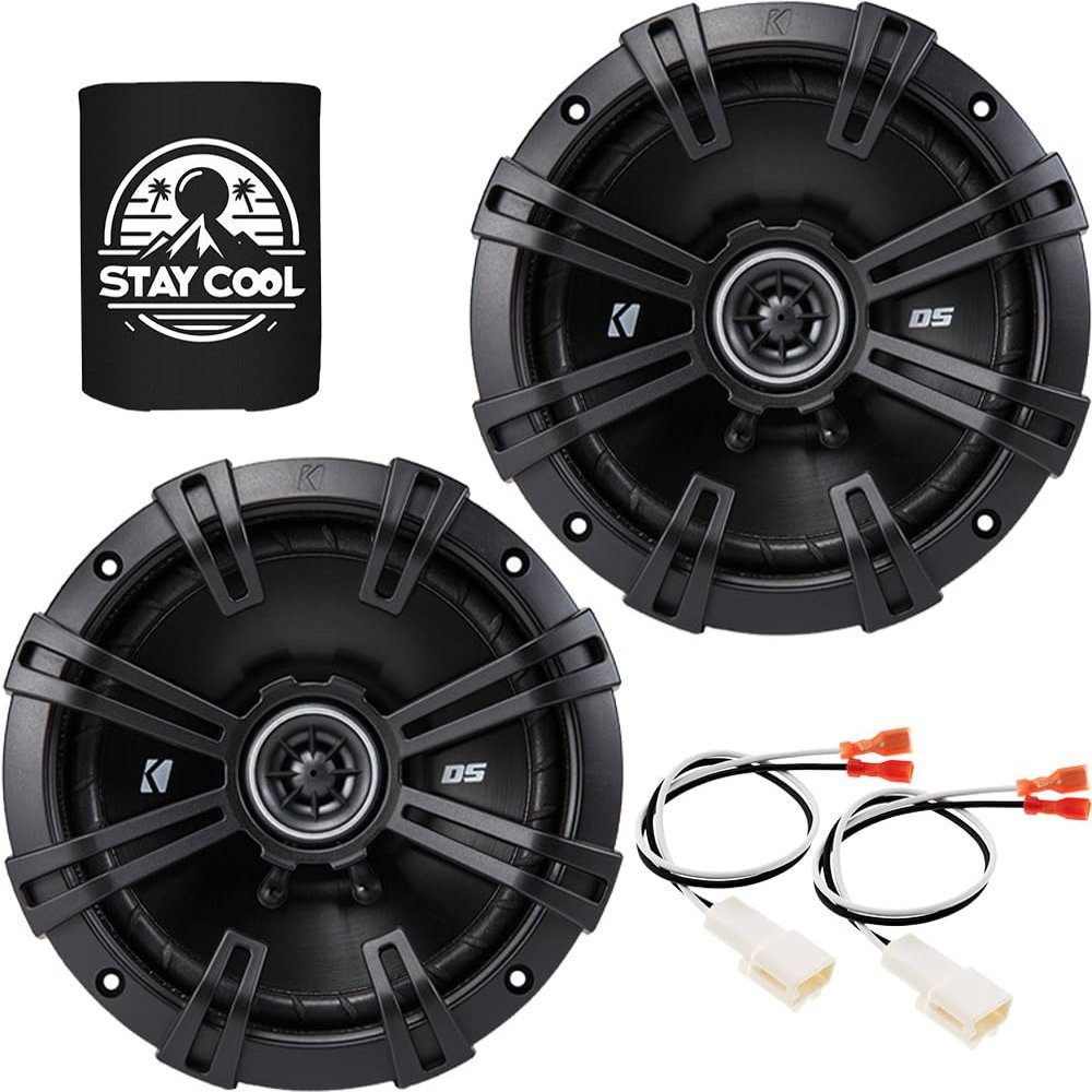 KICKER Speakers 6.5 inch for Toyota Camry (Sedan) 1992-2001 Upgrade Kit - Pair of DS Series with Harness, Coaxial 6 1/2 Car Audio Front Door Speaker DSC650, 43DSC6504
