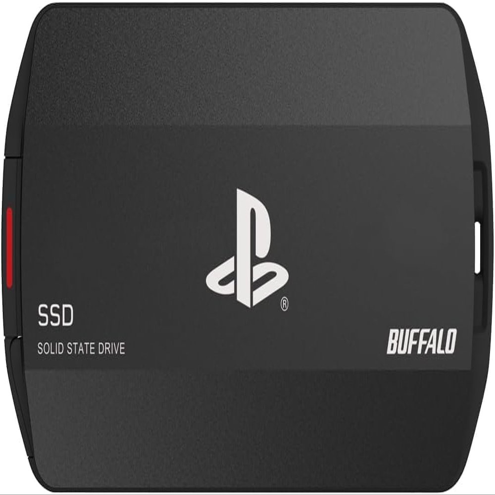 BUFFALO External SSD 1.0TB Officially Licensed Product, Compatible with PS 5 / PS 4 Consoles - USB3.2 Gen2 Type A and C - Portable Anti Shock IP55 Dust and Water Resistant SSD-PHO1.0U3B