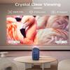 HISION Mini Bluetooth Portable 1080P Projector - 8500L Lumens, 5W Speaker, LED, Blue, USB, Bluetooth, HDMI, Remote Control view 2