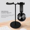 Dual Headphones Stand for Desk, Aluminum Alloy+ABS Desktop Double Gaming Headsets Holder Mount Hanger Storage Rack with Solid Base for Gamer Home Office (Black) view 3