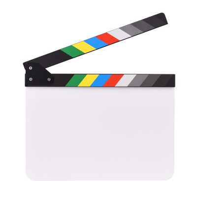 Professional Cinema Jacket, Namolit 30 x 24 cm Film Slat, Clapperboard for Acrylic Film, Cutting Action Scene Slate for Movie Lovers, Amateur Film Maker