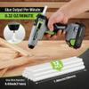WORKPRO 20V Cordless Hot Melt Glue Gun Kit, 2.0 Ah Li-ion Battery Powered Rechargeable Full Size Hot Glue Gun, 45S Fast Preheating, Heavy Duty Wireless Glue Gun with 12 Pcs Glue Sticks for DIY & Craft view 4