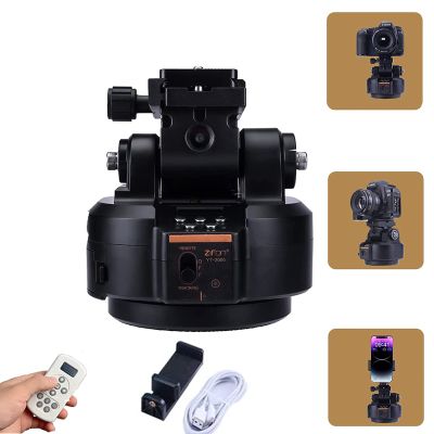 ZTFON YT-2000 Auto Motorized Rotating Panoramic Head with Remote Control AI Intelligent Follow Function and Live Function Support 2kg70.5 Ounce Camera Phone Pan Tilt Video Tripod Head Stabilizer