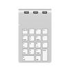 Hemobllo Mechanical Numeric Keypad USB Wired 18-Key Numpad with 3 USB 2.0 Hub Ports Portable Zinc Alloy Small Keyboard for Laptop and Pc view 1