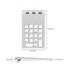 Hemobllo Mechanical Numeric Keypad USB Wired 18-Key Numpad with 3 USB 2.0 Hub Ports Portable Zinc Alloy Small Keyboard for Laptop and Pc view 2