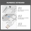 Hemobllo Mechanical Numeric Keypad USB Wired 18-Key Numpad with 3 USB 2.0 Hub Ports Portable Zinc Alloy Small Keyboard for Laptop and Pc view 3
