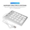 Hemobllo Mechanical Numeric Keypad USB Wired 18-Key Numpad with 3 USB 2.0 Hub Ports Portable Zinc Alloy Small Keyboard for Laptop and Pc view 4