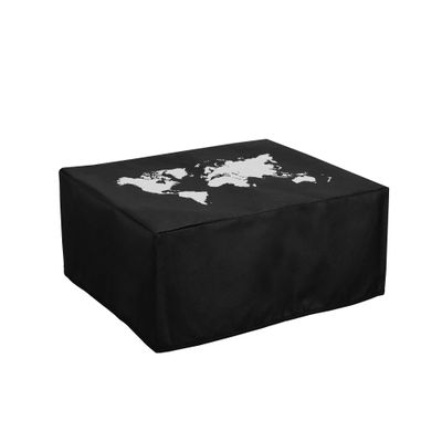 kwmobile Dust Cover Compatible with Epson EcoTank ET-2850 / EcoTank ET-2856 - Printer Case - White/Black - Travel Outline