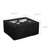 kwmobile Dust Cover Compatible with Epson EcoTank ET-2850 / EcoTank ET-2856 - Printer Case - White/Black - Travel Outline view 3