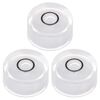 HARFINGTON 3pcs Round Bubble Level 18x9mm Mini Circular Bullseye Spirit Levels for Leveling Camera Tripod Telescope Workshop Turntable Pictures Frame, White