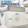 6.5 Inch Dual Marine Speakers Waterproof and Weather Resistant Outdoor Audio Stereo Sound System & 4 Inch Dual Marine Speakers-Waterproof and Weather Resistant Outdoor Audio Stereo Sound System view 4