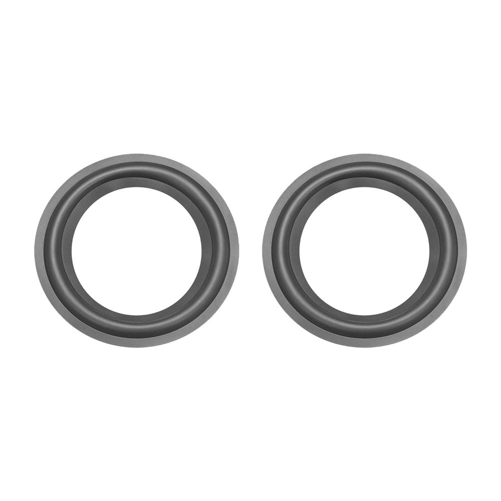 Rebower Speaker Foam Edge Surround Rings Rubber Perforated Subwoofer Rings Replacement Parts [for Repair or DIY Speaker Decoration] - 5.5 inch/Black / 2Pack