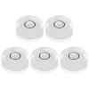 HARFINGTON 5pcs Round Bubble Level 15x6mm Mini Circular Bullseye Spirit Levels for Leveling Camera Tripod Telescope Workshop Turntable Pictures Frame, White view 1