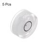 HARFINGTON 5pcs Round Bubble Level 15x6mm Mini Circular Bullseye Spirit Levels for Leveling Camera Tripod Telescope Workshop Turntable Pictures Frame, White view 3