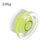HARFINGTON 3pcs Round Bubble Level 16x7.5mm Mini Circular Bullseye Spirit Levels for Leveling Camera Tripod Telescope Workshop Turntable Pictures Frame, Lime view 3