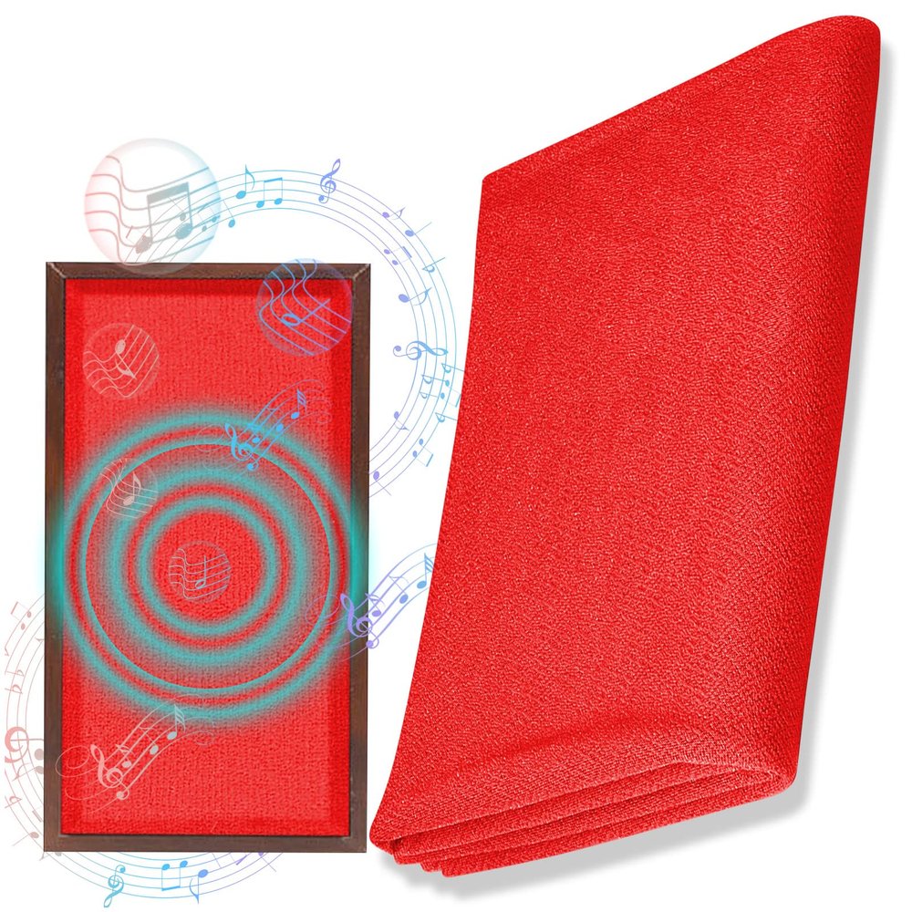 Kalevel Speaker Mesh Fabric Red Speaker Grill Cloth Stereo Mesh Fabric Replacement Grill Dust Proof for Speaker Repair Car Audio