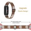 TenCloud Stretch Bands Compatible with Fitbit Inspire 3 Bands Nylon Strap Floral Breathable Adjustable Stretchy Loop Wristband Intended for Fitbit Inspire 3 (Brown) view 3