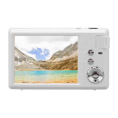 4K 48MP Digital Camera for Photography and Video, Digital Baby Camera for Kids Teens Boys Girls Adults, Vlogging Camera with Type C Port Fill Light, 16X Zoom Anti Shaking (White)