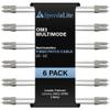 3 Meter - 6 Pack OM3 Multimode Duplex Fiber Patch Cable, LC-LC Connector, 10Gig OFNR Rated, High Speed Corning Glass for Network, Data Center, LAN, FTTH, Telecom view 1