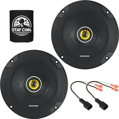 KICKER Speakers 6.5 inch for Toyota Corolla 2019-2020 Upgrade Kit - Pair of CS Series with Harness, Coaxial 6 1/2 Car Audio Front Door Speaker CSC65, 46CSC654