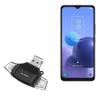 BoxWave Smart Gadget Compatible with TCL 408 - AllReader SD Card Reader, microSD Card Reader SD Compact USB - Jet Black view 1