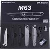EZSMITH Knife Making Kit - M63 - DIY Folding Knife Series - (Parts Kit) - (w/Black G10 Handle Scales) - (Gift Boxed) - (USA Design) - (by KnifeKits) view 1