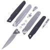 EZSMITH Knife Making Kit - M63 - DIY Folding Knife Series - (Parts Kit) - (w/Black G10 Handle Scales) - (Gift Boxed) - (USA Design) - (by KnifeKits) view 2