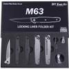 EZSMITH Knife Making Kit - M63 - DIY Folding Knife Series - (Parts Kit) - (w/Carbon Fiber Handle Scales) - (Gift Boxed) - (USA Design) - (by KnifeKits) view 1